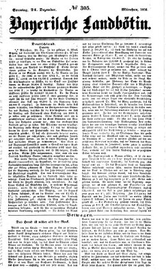 Bayerische Landbötin Sonntag 21. Dezember 1856