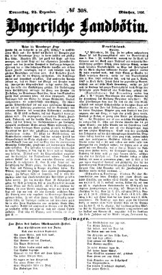 Bayerische Landbötin Donnerstag 25. Dezember 1856