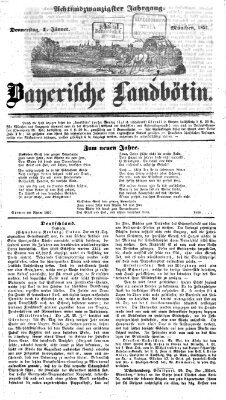 Bayerische Landbötin Donnerstag 1. Januar 1857