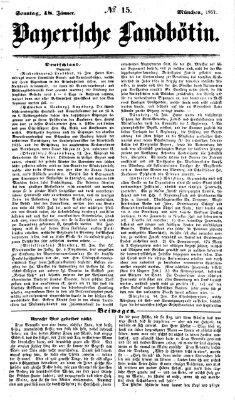 Bayerische Landbötin Sonntag 18. Januar 1857