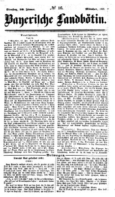 Bayerische Landbötin Dienstag 20. Januar 1857