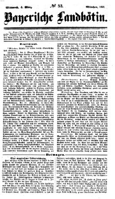 Bayerische Landbötin Mittwoch 4. März 1857