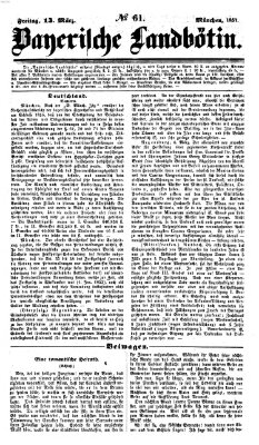 Bayerische Landbötin Freitag 13. März 1857