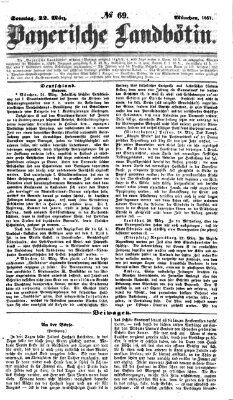 Bayerische Landbötin Sonntag 22. März 1857