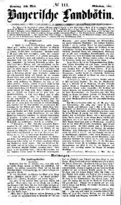 Bayerische Landbötin Sonntag 10. Mai 1857