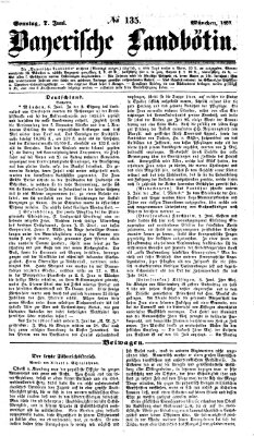 Bayerische Landbötin Sonntag 7. Juni 1857