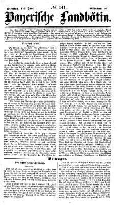 Bayerische Landbötin Dienstag 16. Juni 1857