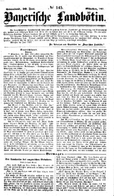 Bayerische Landbötin Samstag 20. Juni 1857