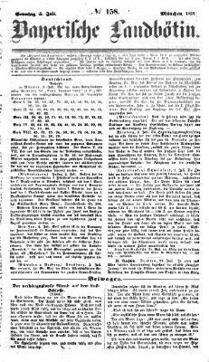 Bayerische Landbötin Sonntag 5. Juli 1857