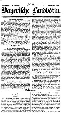 Bayerische Landbötin Sonntag 15. Januar 1860