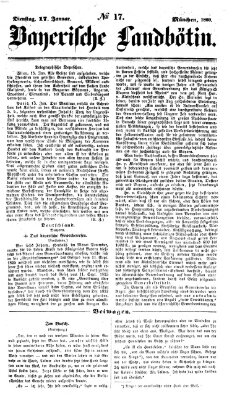 Bayerische Landbötin Dienstag 17. Januar 1860