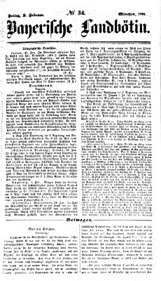 Bayerische Landbötin Freitag 3. Februar 1860