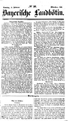 Bayerische Landbötin Sonntag 5. Februar 1860