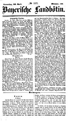 Bayerische Landbötin Donnerstag 26. April 1860