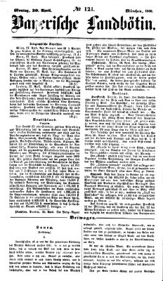 Bayerische Landbötin Montag 30. April 1860