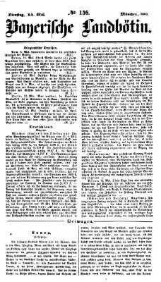 Bayerische Landbötin Dienstag 15. Mai 1860