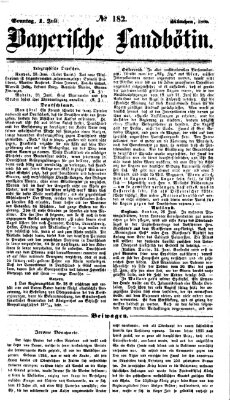 Bayerische Landbötin Sonntag 1. Juli 1860