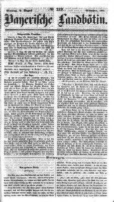 Bayerische Landbötin Montag 6. August 1860