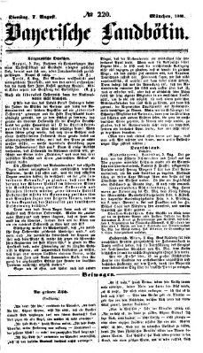 Bayerische Landbötin Dienstag 7. August 1860