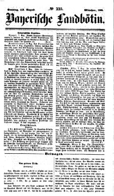 Bayerische Landbötin Sonntag 12. August 1860