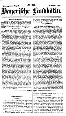 Bayerische Landbötin Montag 13. August 1860