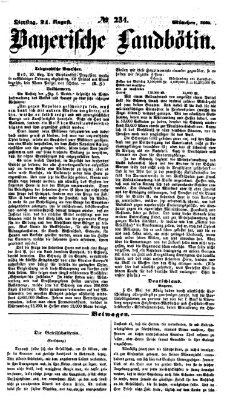 Bayerische Landbötin Dienstag 21. August 1860