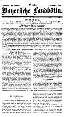 Bayerische Landbötin Montag 27. August 1860