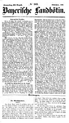 Bayerische Landbötin Donnerstag 30. August 1860