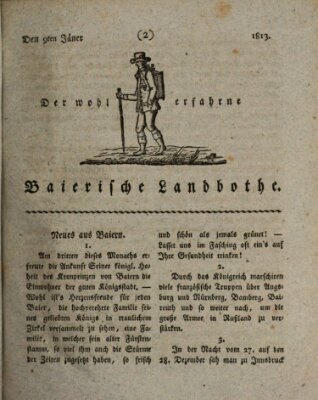 Der wohlerfahrne baierische Landbothe Samstag 9. Januar 1813