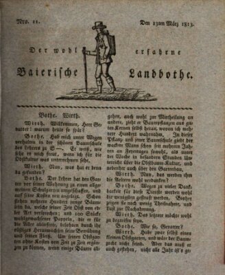 Der wohlerfahrne baierische Landbothe Samstag 13. März 1813