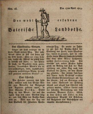 Der wohlerfahrne baierische Landbothe Samstag 17. April 1813