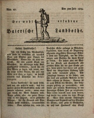 Der wohlerfahrne baierische Landbothe Samstag 3. Juli 1813