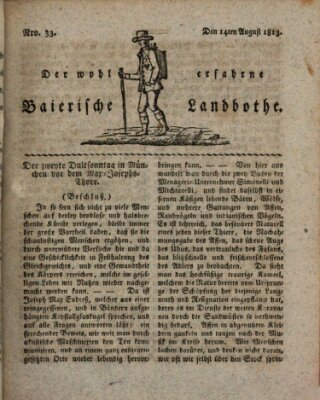 Der wohlerfahrne baierische Landbothe Samstag 14. August 1813