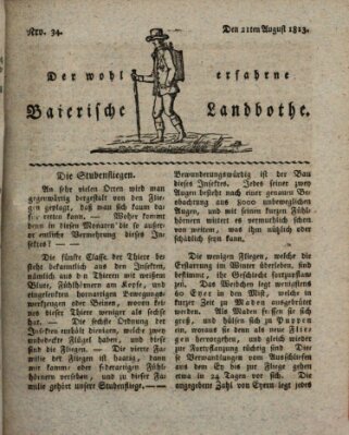 Der wohlerfahrne baierische Landbothe Samstag 21. August 1813