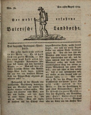 Der wohlerfahrne baierische Landbothe Samstag 28. August 1813