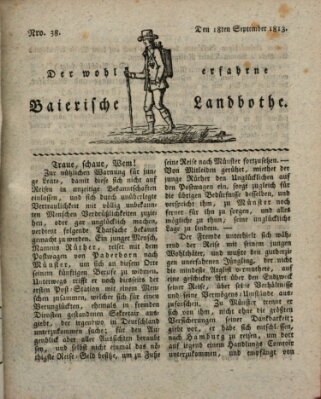 Der wohlerfahrne baierische Landbothe Samstag 18. September 1813