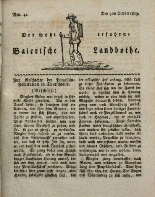 Der wohlerfahrne baierische Landbothe Samstag 9. Oktober 1813