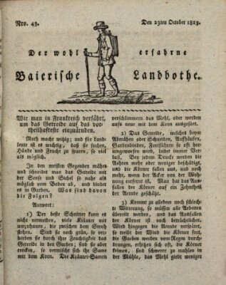 Der wohlerfahrne baierische Landbothe Samstag 23. Oktober 1813