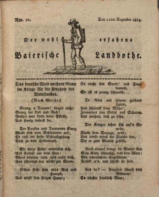 Der wohlerfahrne baierische Landbothe Samstag 11. Dezember 1813