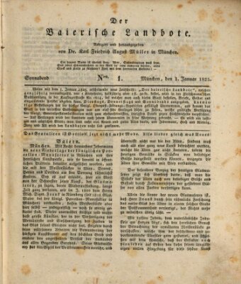 Der Bayerische Landbote Samstag 1. Januar 1825