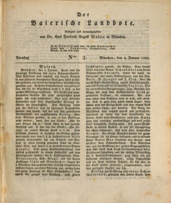 Der Bayerische Landbote Dienstag 4. Januar 1825