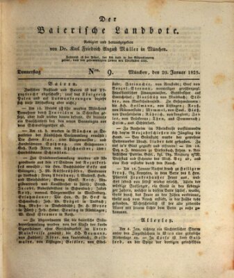 Der Bayerische Landbote Donnerstag 20. Januar 1825