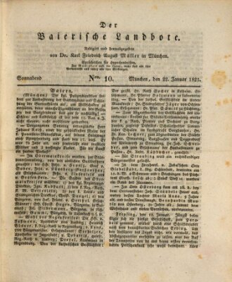 Der Bayerische Landbote Samstag 22. Januar 1825