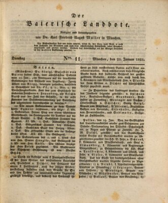 Der Bayerische Landbote Dienstag 25. Januar 1825