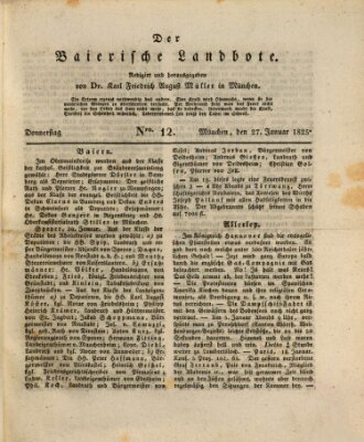 Der Bayerische Landbote Donnerstag 27. Januar 1825