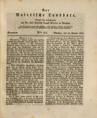 Der Bayerische Landbote Samstag 29. Januar 1825