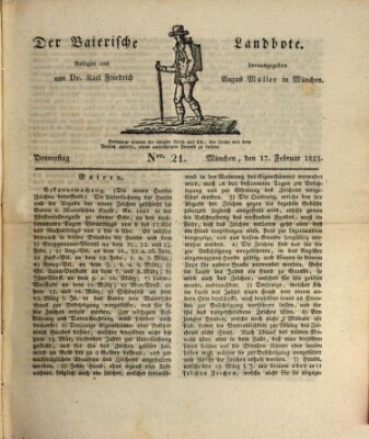 Der Bayerische Landbote Donnerstag 17. Februar 1825