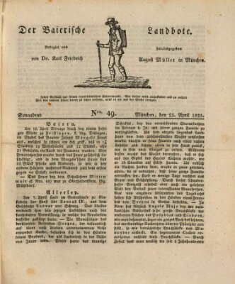 Der Bayerische Landbote Samstag 23. April 1825