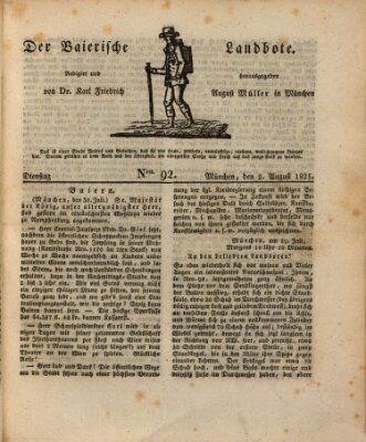 Der Bayerische Landbote Dienstag 2. August 1825