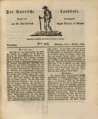 Der Bayerische Landbote Donnerstag 1. September 1825